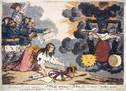 James Gillray The Genius of France triumphant painting